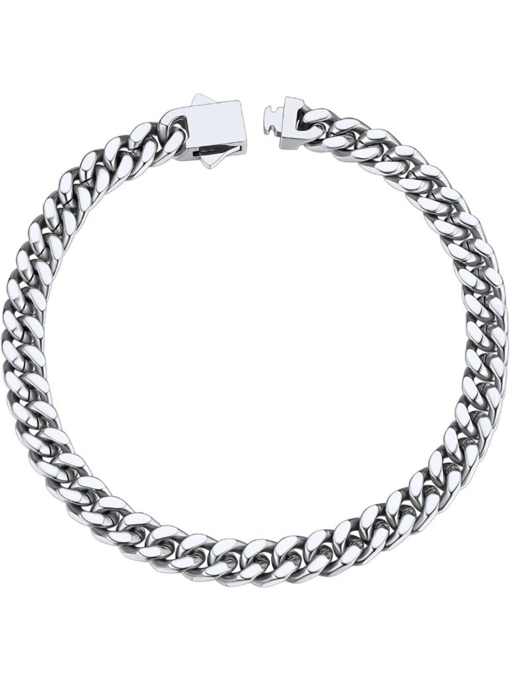 Stylish Stainless Steel Cuban Link Bracelet for Men, 5mm-12mm Width, Gift Boxed